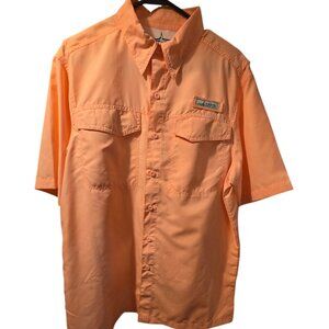 EUC Neon Peach/Orange Short Sleeve Ventilated Nylon Shirt